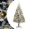 vidaXL Kunstkerstboom met 300 LED Wit 180 cm PVC en Staal en Kunststof