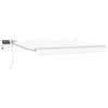 vidaXL Handbediende luifel met LED's Wit 3,5 x 2 m
