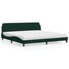 vidaXL Bed met matras "Dover" fluweel donkergroen 200x200 cm