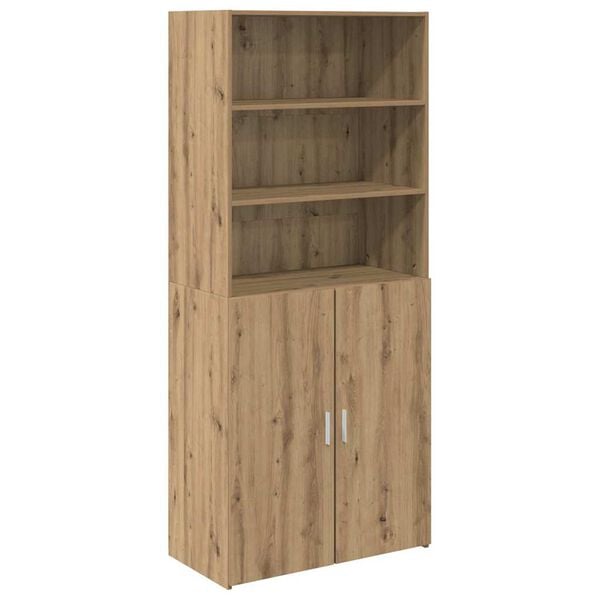 vidaXL Highboard Artisan Eiken 80 x 42,5 x 185 cm Bewerkt hout
