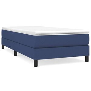 vidaXL Boxspring met matras stof blauw 80x200 cm