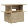 vidaXL 9-delige Loungeset met kussens poly rattan beige
