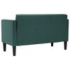vidaXL Loveseat Bank Donkergroen 111 cm Stof
