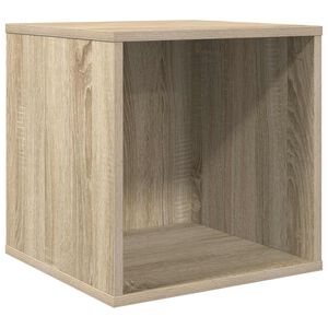 vidaXL Vinyl Album Doos Sonoma Eiken 37 x 36,5 x 38 cm Bewerkt hout