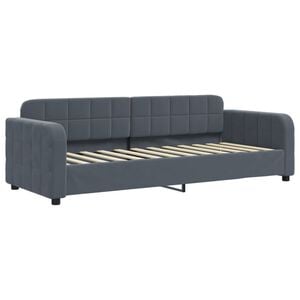 vidaXL Slaapbank 80x200 cm fluweel donkergrijs