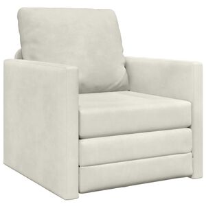 vidaXL Slaapbank Cr&egrave;me 74 x 77 x 81 cm Fluweel
