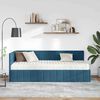 vidaXL Hoekbedframe met Matras met hoofdeinde 2 pcs Blauw Fluweel