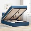 vidaXL Ottoman bed met matras 120x190 cm stof blauw