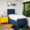 vidaXL Boxspring met matras stof blauw 90x190 cm