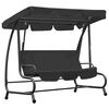 vidaXL Schommelbank voor buiten met luifel antraciet