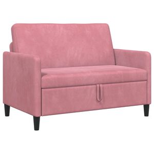 vidaXL Bank met opslag Roze 122 x 78 x 87 cm Polyester