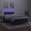 vidaXL Boxspring met matras en LED fluweel zwart 120x200 cm