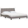 vidaXL Bed met matras "Hanko" stof taupe 160x200 cm