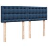 vidaXL Boxspring met matras stof blauw 160x200 cm