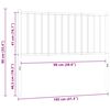 vidaXL Vervangend hoofdbord metaal wit 100 cm