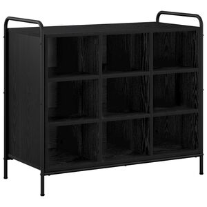 vidaXL Schoenenkast 85 x 39,5 x 75 cm Bewerkt hout Zwart eiken