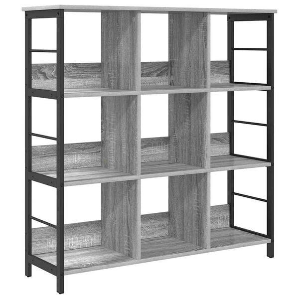 vidaXL Boekenkast Grijs Sonoma 102 x 32 x 104,5 cm Bewerkt hout