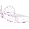 vidaXL Bedframe voor kinderen met hoofdbord Lichtgrijs 80 x 160 cm