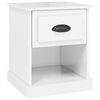 vidaXL Nachtkastje 39x39x47,5 cm bewerkt hout hoogglans wit