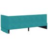 vidaXL Hoekbedframe met Matras met hoofdeinde 2 pcs Turquoise Fluweel