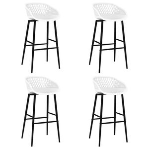 vidaXL Barstoelen 4 st wit