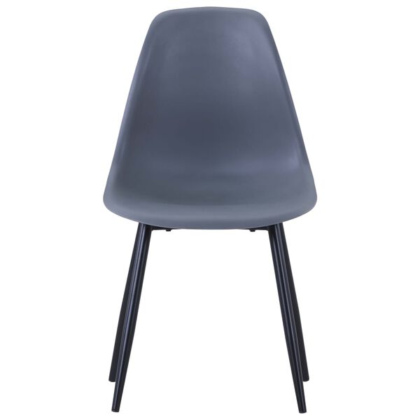 vidaXL Eetkamerstoelen 2 st PP grijs