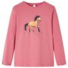 vidaXL Kindershirt met lange mouwen 128 oudroze