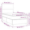 vidaXL Boxspring met matras en LED stof lichtgrijs 90x200 cm