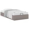 vidaXL Bedframe zonder matras 90x190 cm stof taupe