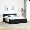 vidaXL Ottoman bed met matrassen 160x200cm fluweel zwart