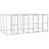 vidaXL Hondenkennel 9,68 m&sup2; gegalvaniseerd staal