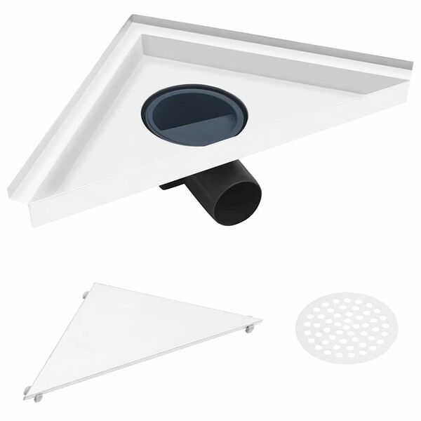 vidaXL Doucheafvoer met 2-in-1 deksel 25x25 cm roestvrij staal