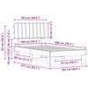vidaXL Bedframe met Gevoerd Hoofdgedeelte Zwart 100 x 200 cm