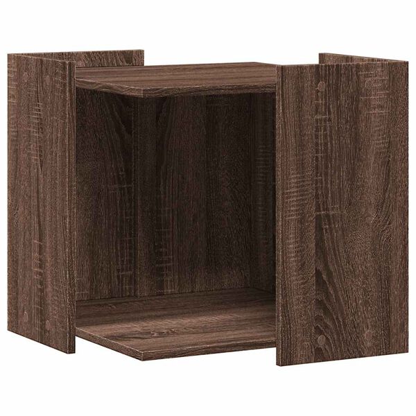 vidaXL Kattenbakkast 53x53x51 cm bewerkt hout bruin eikenkleurig