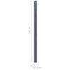 vidaXL Schuttingpalen 3 st 185 cm aluminium donkergrijs