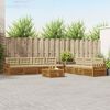 vidaXL Buiten bankenset met kussen 8 pcs Natuurlijk en Beige