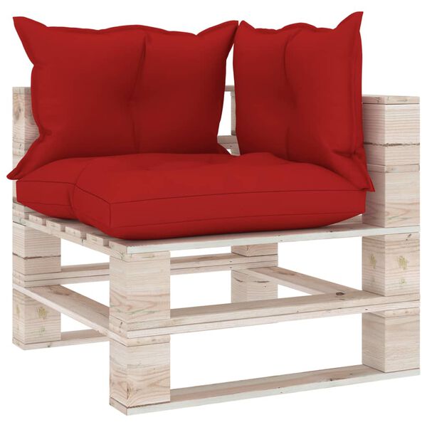 vidaXL 9-delige Loungeset met kussens pallet grenenhout