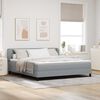 vidaXL Boxspringbed met matras Lichtgrijs 180 x 200 cm Stof