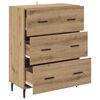 vidaXL Dressoir met lade Artisan Eiken 69,5 x 34 x 90 cm