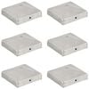 vidaXL Paalkappen 6 st piramide 91x91 mm gegalvaniseerd metaal