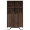 vidaXL Hoge kast 79,5x35,5x137,5 cm bewerkt hout bruin eikenkleur