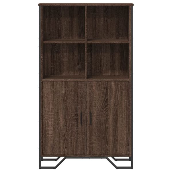 vidaXL Hoge kast 79,5x35,5x137,5 cm bewerkt hout bruin eikenkleur