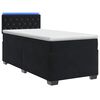 vidaXL Boxspring Bed met Matras en LED Zwart 100 x 200 cm fluweel