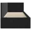 vidaXL Hoekbedframe met hoofdeinde Zwart 80 cm x 200 cm Fluweel