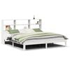 vidaXL Bed met boekenkast zonder matras grenenhout wit 180x200 cm