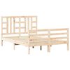 vidaXL Bedframe met hoofdbord massief hout