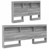 vidaXL Opberghoofdbord met plank Grijs Sonoma 207,5 x 137,5 x 76,5 cm