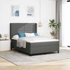vidaXL Boxspring bed met matras Donkergrijs 140 x 190 cm Stof