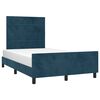 vidaXL Bedframe zonder matras 120x190 cm fluweel donkerblauw