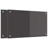 vidaXL Keukenachterwand 2 pcs Donkergrijs 70 x 40 cm gehard glas